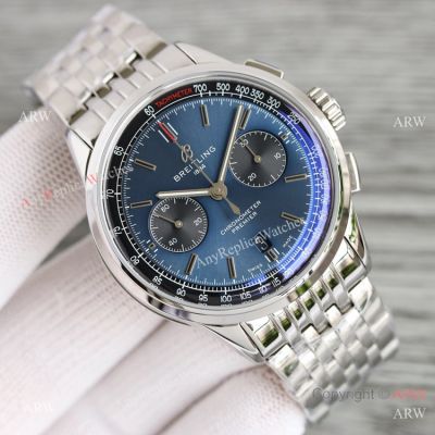 Swiss Breitling Premier BLS A7750 Chronograph Bucherer Blue Face Replica Watch